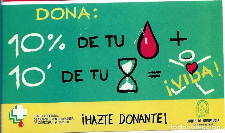 Pegatinas de colecci&oacute;n: HAZTE DONANTE DE SANGRE. A&Ntilde;OS 90