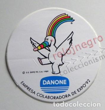 Pegatinas de colecci&oacute;n: ANTIGUA PEGATINA CURRO DANONE - MASCOTA DE EXPO 92 SEVILLA - PUBLICIDAD - EXPO92 EXPOSICI&Oacute;N 1992