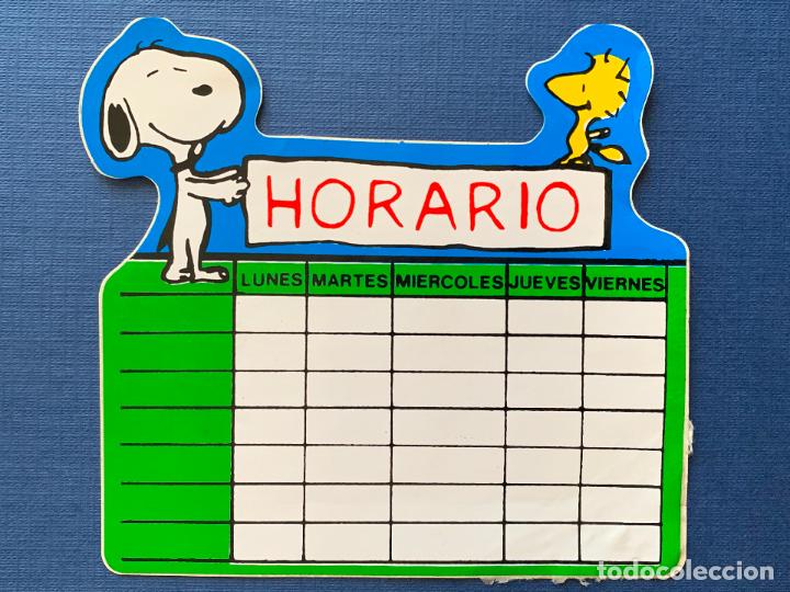 Pegatinas de colecci&oacute;n: PEGATINA HORARIO DE SNOOPY A&Ntilde;OS 90.