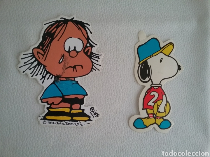 Pegatinas de colecci&oacute;n: PEGATINAS troqueladas de SNOOPY gran tama&ntilde;o. 11,5 x 8 cm y 11 x 6 cm. 1984