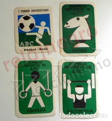 Pegatinas de colecci&oacute;n: LOTE DE PEGATINAS ABC DEPORTE - TORNEO UNIVERSITARIO F&Uacute;TBOL SALA / AJEDREZ / GIMNASIA / HALTEROFILIA