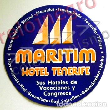 Sammlung von Aufklebern: pegatina DEL HOTEL TENERIFE MARITIM - PUBLICIDAD - TURISMO - ISLAS CANARIAS - ESPA&Ntilde;A