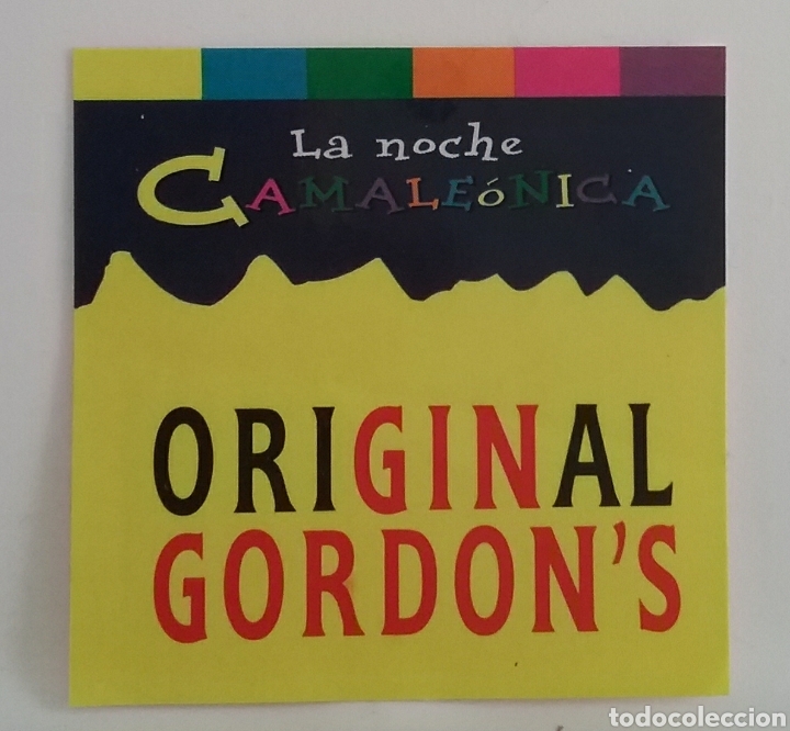 Pegatinas de colecci&oacute;n: PEGATINA ADHESIVA original GORDON'S, ginebra.
