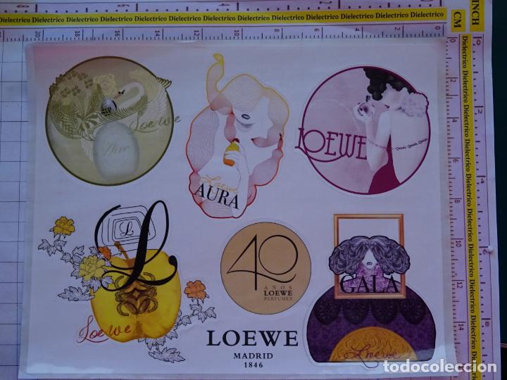 Autocolantes de cole&ccedil;&atilde;o: 6 PEGATINAS DE PERFUMES FRAGANCIAS LOEWE MADRID 1846. 40 A&Ntilde;OS. GALA AURA AIRE
