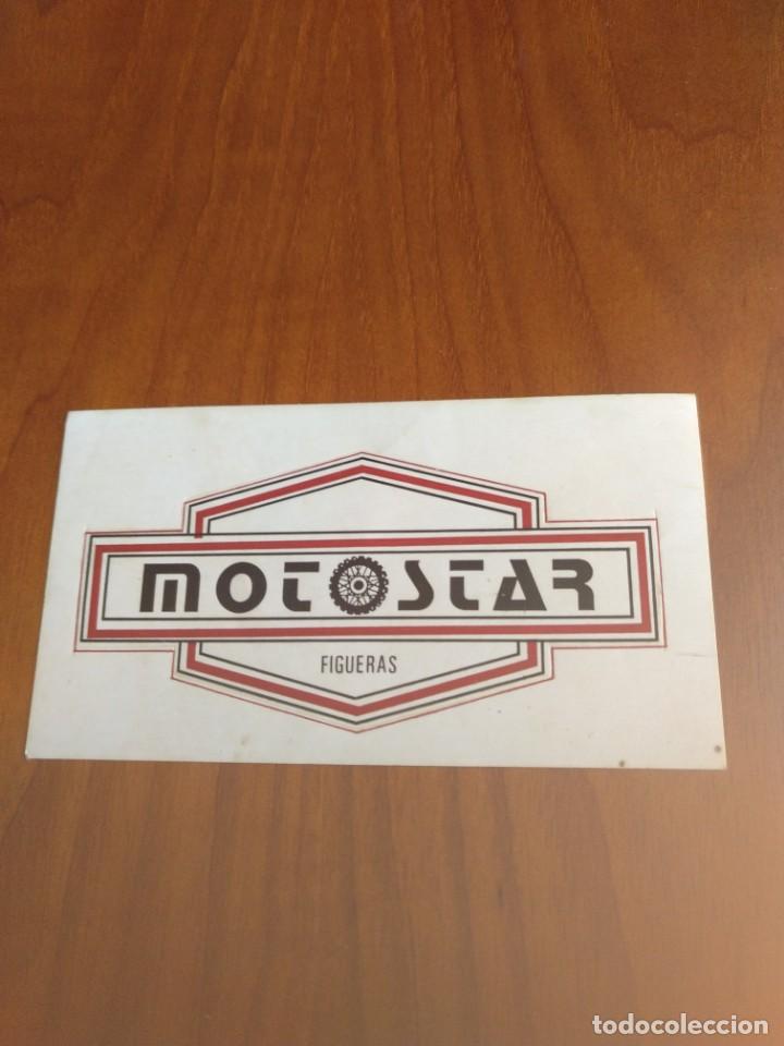 Pegatinas de colecci&oacute;n: Pegatina antigua troquelada motostar Figueras sin pegar