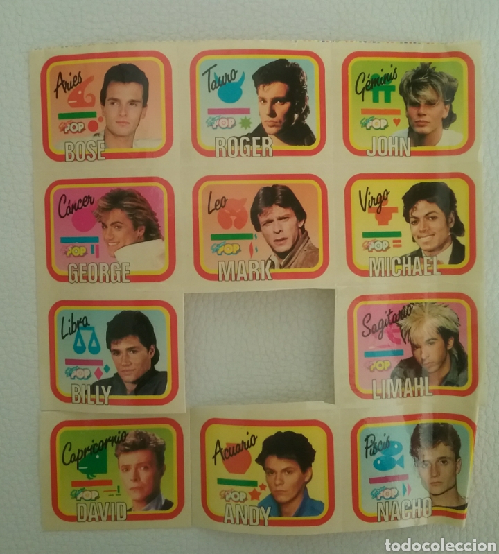Pegatinas de colecci&oacute;n: PEGATINA ADHESIVA de Hor&oacute;scopos de la revista SUPER POP ,,falta G&eacute;minis,,.