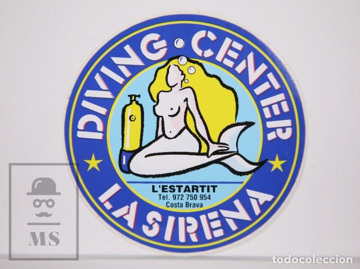 Pegatinas de colecci&oacute;n: Adhesivo / Pegatina Publicitaria - Diving Center La Sirena - Buceo - L'Estartit, Costa Brava