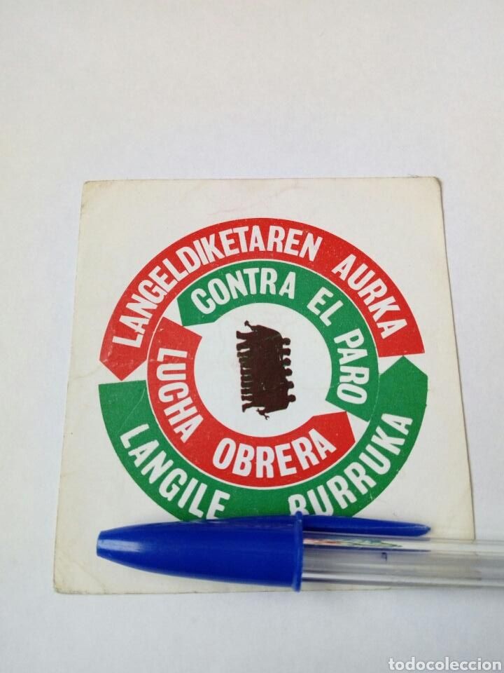 Collection stickers: Pegatina Pol&iacute;tica Vasca - CONTRA EL PARO LUCHA OBRERA - Euskadi, Pa&iacute;s Vasco, Transici&oacute;n