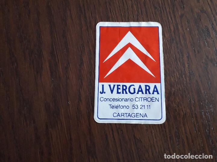 Pegatinas de colecci&oacute;n: pegatina de publicidad, concesionario Citro&euml;n, J. Vergara, Cartagena.