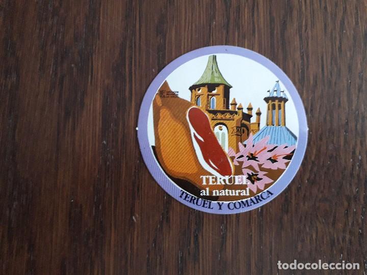 Pegatinas de colecci&oacute;n: pegatina de publicidad, Teruel al natural, Teruel y comarca, turismo.