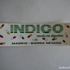 Pegatinas de colección: PEGATINA AÑOS 80 INDICO MODA EN ALGODÓN MADRID - SIERRA NEVADA
