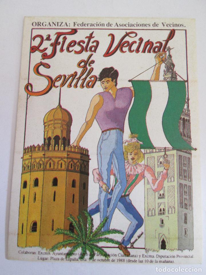 Pegatinas de colecci&oacute;n: PEGATINA - FIESTA VECINAL SEVILLA 1988 - ASOCIACION DE VECINOS - 12X9