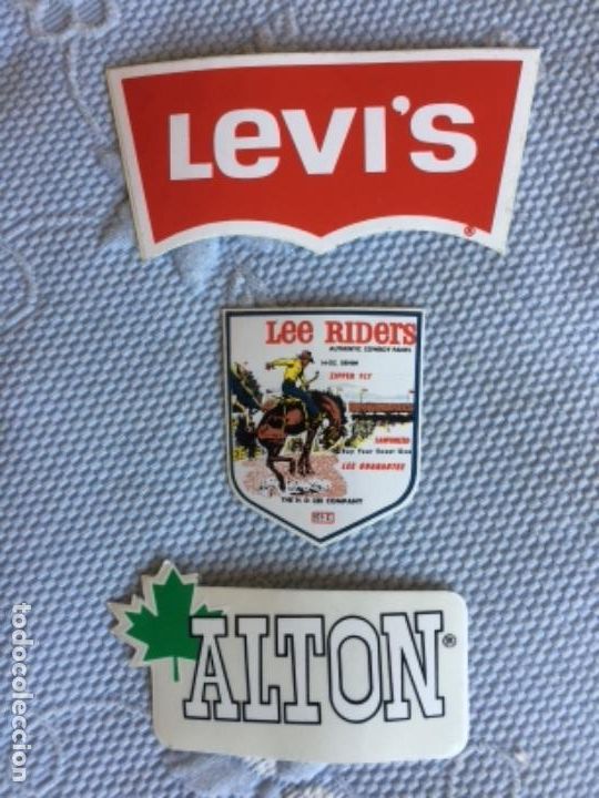 Collection stickers: Pegatinas antiguas marcas de pantalones / LEVI&rsquo;S , ALTON , LEE