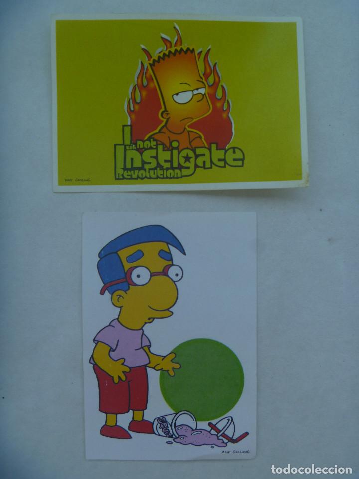 Pegatinas de colecci&oacute;n: LOTE DE 2 PEGATINAS DE LOS SIMPSONS , DE PANINI , 2000