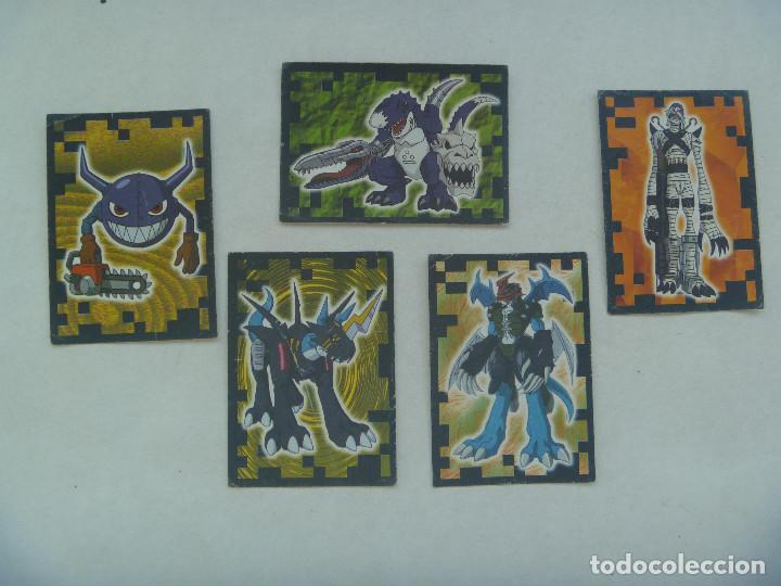 Pegatinas de colecci&oacute;n: LOTE DE 5 PEGATINAS DE DIGIMON DE PANINI 2001 . N&ordm; 26, 93, 104, 112 Y 145