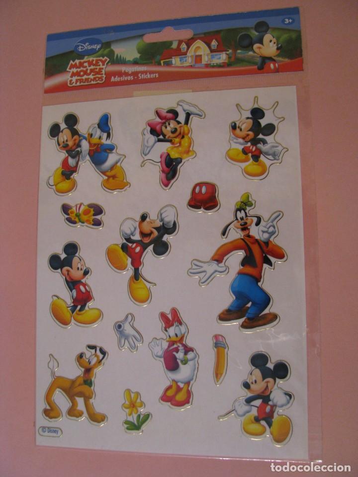 Pegatinas de colecci&oacute;n: HOJA DE PEGATINAS DE MICKEY MOUSE & FRIENDS. PRECINTADA. HOJA MIDE 20X15 CM.