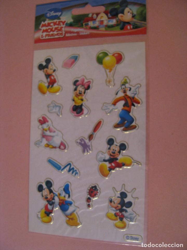 Pegatinas de colecci&oacute;n: HOJA DE PEGATINAS DE MICKEY MOUSE & FRIENDS. PRECINTADA. HOJA MIDE 16X10 CM.