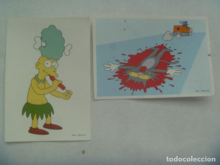 Pegatinas de colecci&oacute;n: LOTE DE 2 PEGATINAS DE LOS SIMPSONS , DE PANINI , 2000