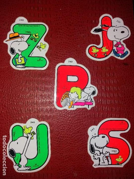 Pegatinas de colecci&oacute;n: LOTE 5 CINCO PEGATINAS SNOOPY