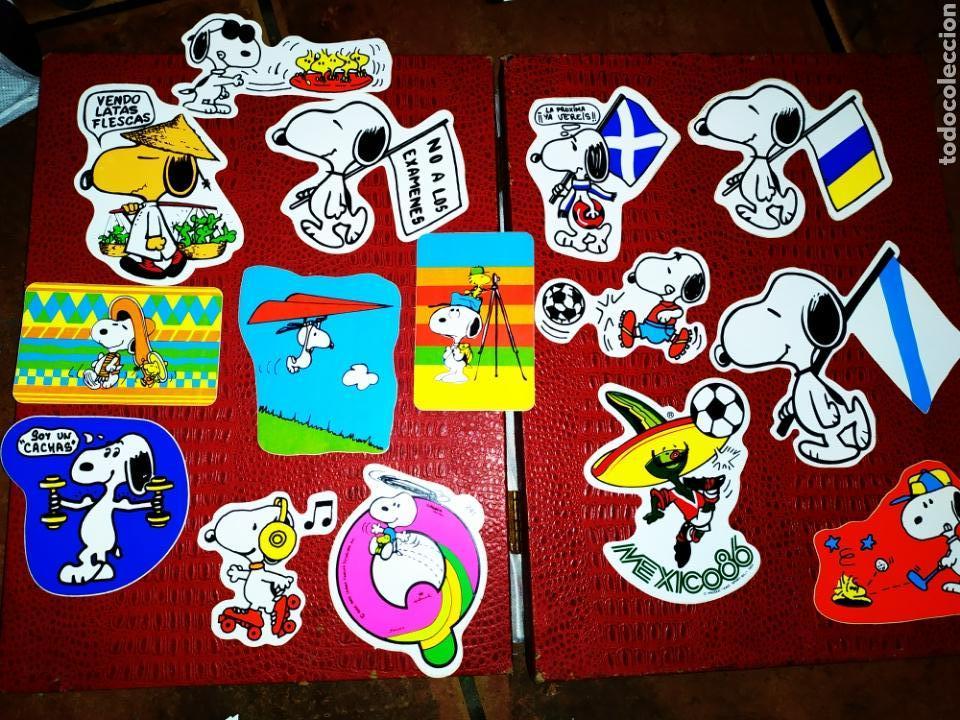 Pegatinas de colecci&oacute;n: LOTE PEGATINA SNOOPY VINTAGE ANTIGUAS 15 PEGATINAS
