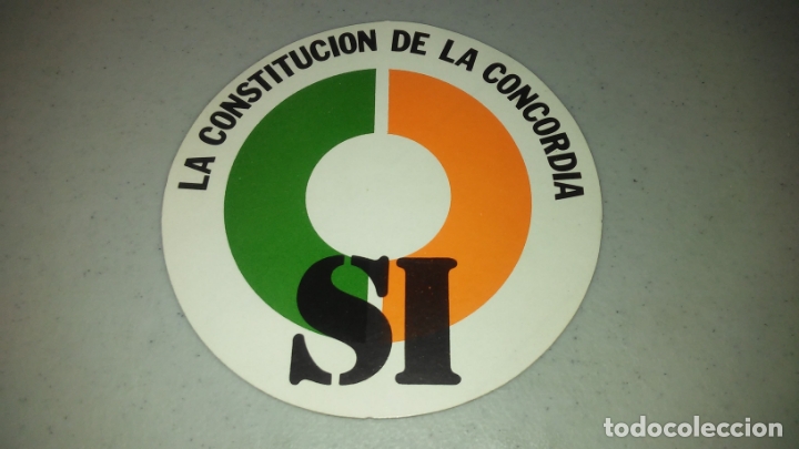 Sammlung von Aufklebern: pegatina politica UCD transicion si a la constitucion