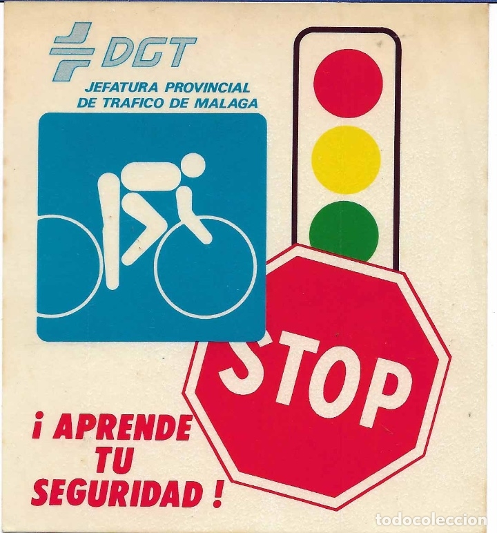 Pegatinas de colecci&oacute;n: DIRECCI&Oacute;N GENERAL DE TR&Aacute;FICO, M&Aacute;LAGA A&Ntilde;OS 80