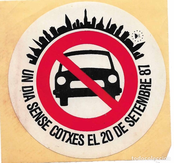 Pegatinas de colecci&oacute;n: D&Iacute;A SIN COCHES 1987