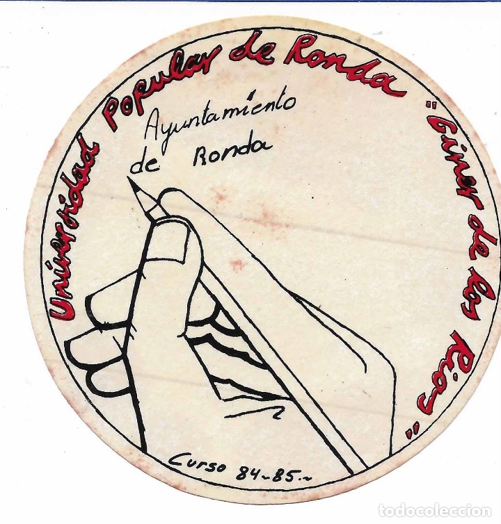 Pegatinas de colecci&oacute;n: UNIVERSIDAD POPULAR DE RONDA, 1984