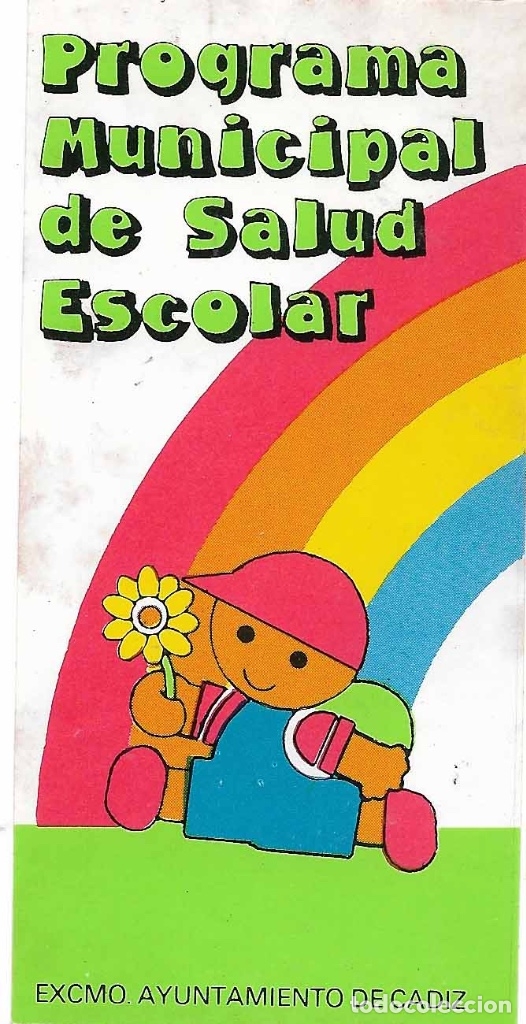 Pegatinas de colecci&oacute;n: AYUNTAMIENTO DE C&Aacute;DIZ, SALUD ESCOLAR, A&Ntilde;OS 90