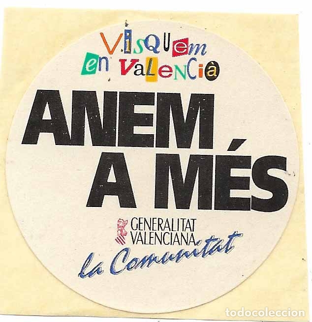 Pegatinas de colecci&oacute;n: GENERALITAT VALENCIANA,A&Ntilde;OS 90