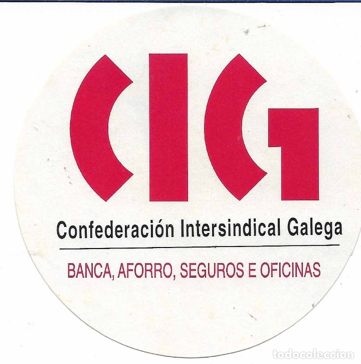 Pegatinas de colecci&oacute;n: CONFEDERACI&Oacute;N INTERSINDICAL GALEGA, A&Ntilde;OS 90