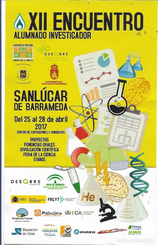 Pegatinas de colecci&oacute;n: XII ENCUENTRO DE ALUMNADO INVESTIGADOR, SANLUCAR 2017