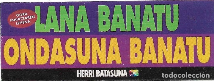 Pegatinas de colecci&oacute;n: HERRI BATASUNA, A&Ntilde;OS 90
