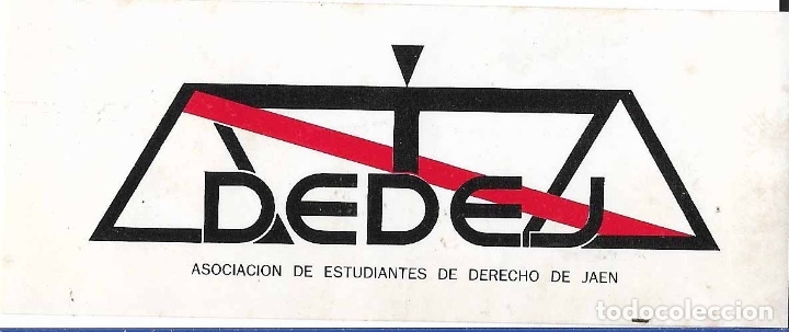 Pegatinas de colecci&oacute;n: ASOCIACI&Oacute;N DE ESTUDIANTES DE DERECHO DE JA&Eacute;N, A&Ntilde;OS 80