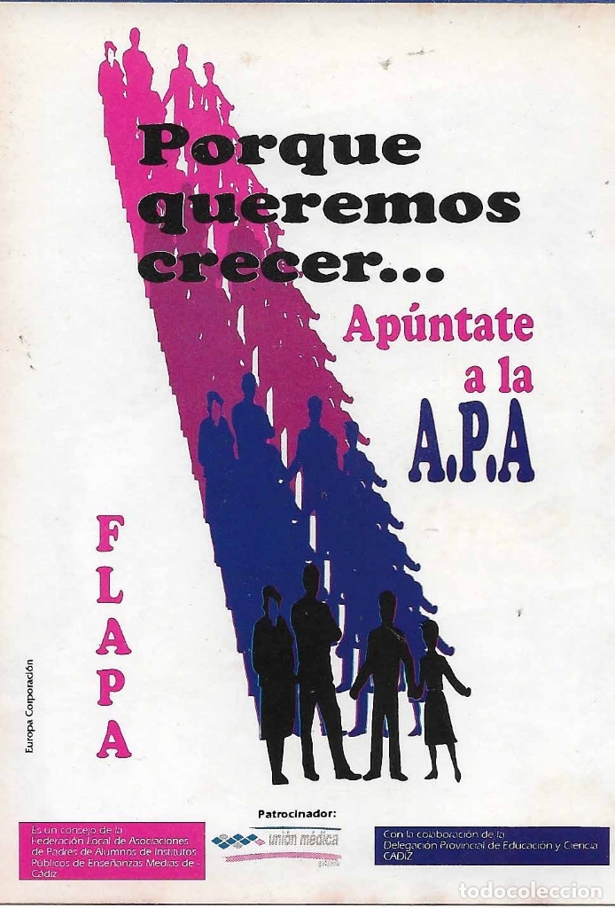 Pegatinas de colecci&oacute;n: FEDERACI&Oacute;N LOCAL DE ASOCIACIONES DE PADRES DE ALUMNOS C&Aacute;DIZ A&Ntilde;OS 80