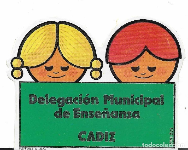 Pegatinas de colecci&oacute;n: DELEGACI&Oacute;N MUNICIPAL DE ENSE&Ntilde;ANZA C&Aacute;DIZ 1986