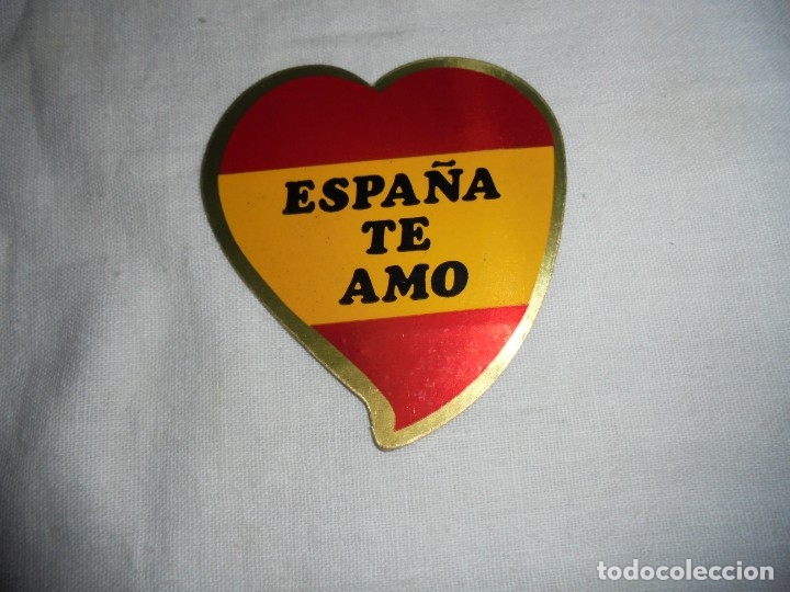 Autocolantes de cole&ccedil;&atilde;o: PEGATINA ESPA&Ntilde;A TE AMO EN FORMA DE CORAZON
