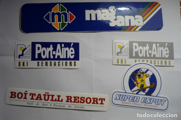 Pegatinas de colecci&oacute;n: lote pegatinas estaciones de esqui
