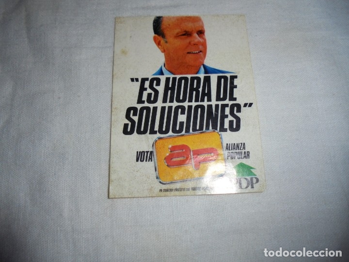 Autocolantes de cole&ccedil;&atilde;o: PEGATINA POLITICA ES HORA DE SOLUCIONES  VOTA ALIANZA POPULAR