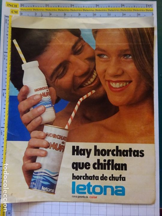 Autocolantes de cole&ccedil;&atilde;o: PEGATINA DE BEBIDAS. HORCHATA DE CHUFA LETONA. GRAN TAMA&Ntilde;O