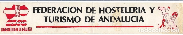 Pegatinas de colecci&oacute;n: CC.OO. ANDALUC&Iacute;A, A&Ntilde;OS 80, GRANDE