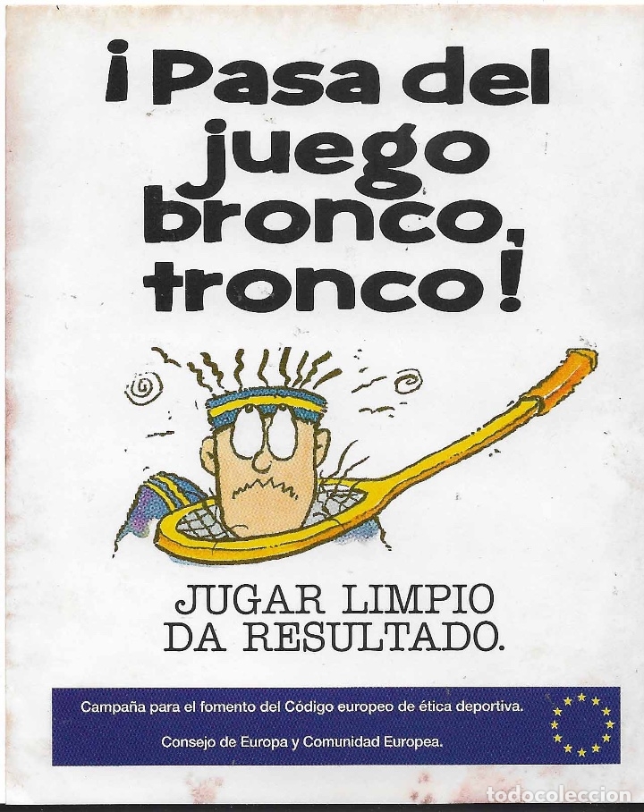 Pegatinas de colecci&oacute;n: CONSEJO DE EUROPA, JUEGA LIMPIO, A&Ntilde;OS 90