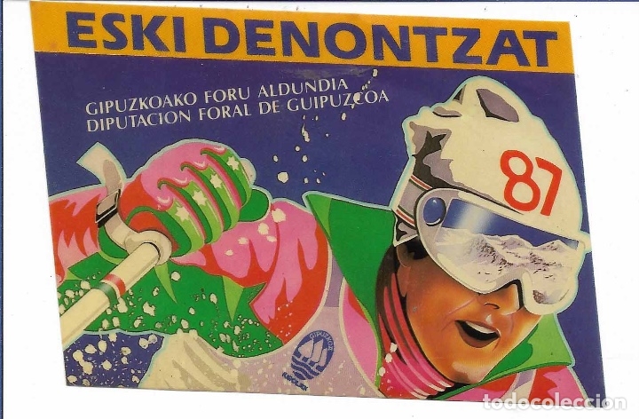Autocolantes de cole&ccedil;&atilde;o: ESKI DENONTZAT, GUIPUZCOA 1987
