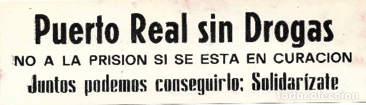 Autocolantes de cole&ccedil;&atilde;o: PUERTO REAL SIN DROGAS, A&Ntilde;OS 90