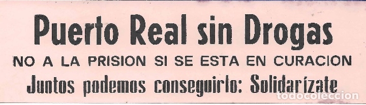 Autocolantes de cole&ccedil;&atilde;o: PUERTO REAL SIN DROGAS, A&Ntilde;OS 90