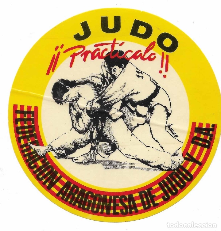 Pegatinas de colecci&oacute;n: FEDERACI&Oacute;N ARAGONESA DE JUDO, A&Ntilde;OS 80