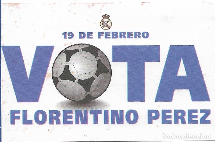 Pegatinas de colecci&oacute;n: ELECCIONES PRESIDENTE REAL MADRID, 2000