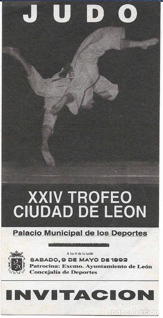 Pegatinas de colecci&oacute;n: XXIV TROFEO CIUDAD DE LE&Oacute;N DE JUDO, 1992