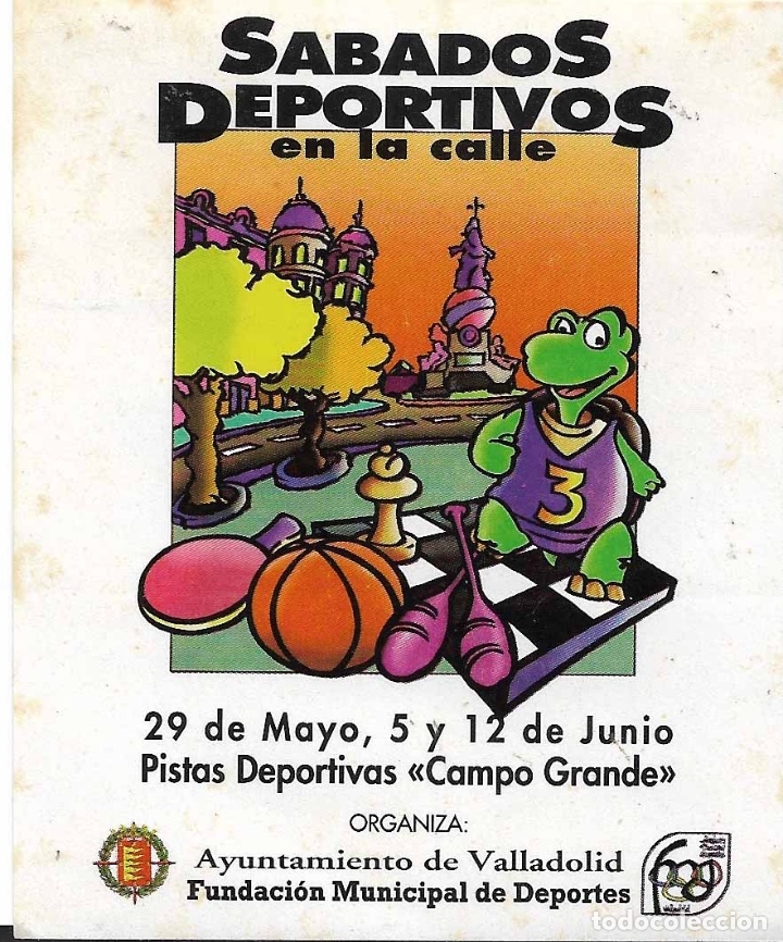 Pegatinas de colecci&oacute;n: AYUNTAMIENTO DE VALLADOLID, DEPORTE EN LA CALLE, A&Ntilde;OS 80