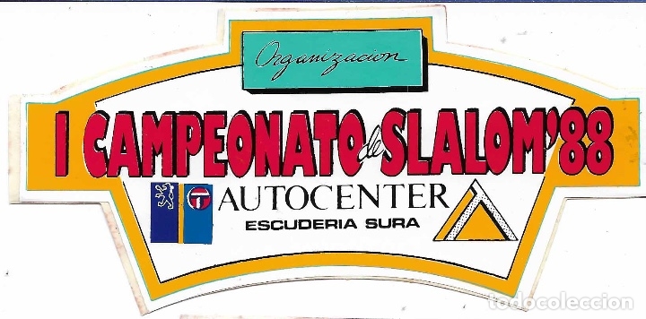Pegatinas de colecci&oacute;n: I CAMPEONATO DE SLALOM, 1988